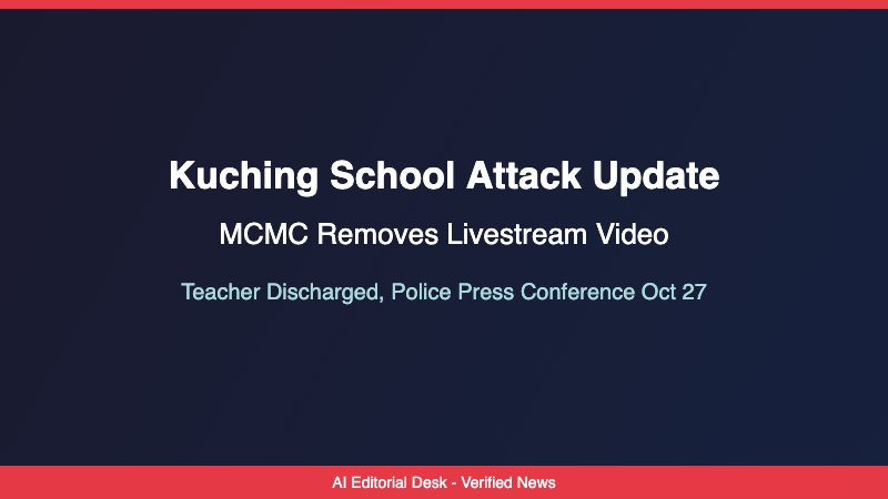 Kuching school attack update - MCMC removes livestream video