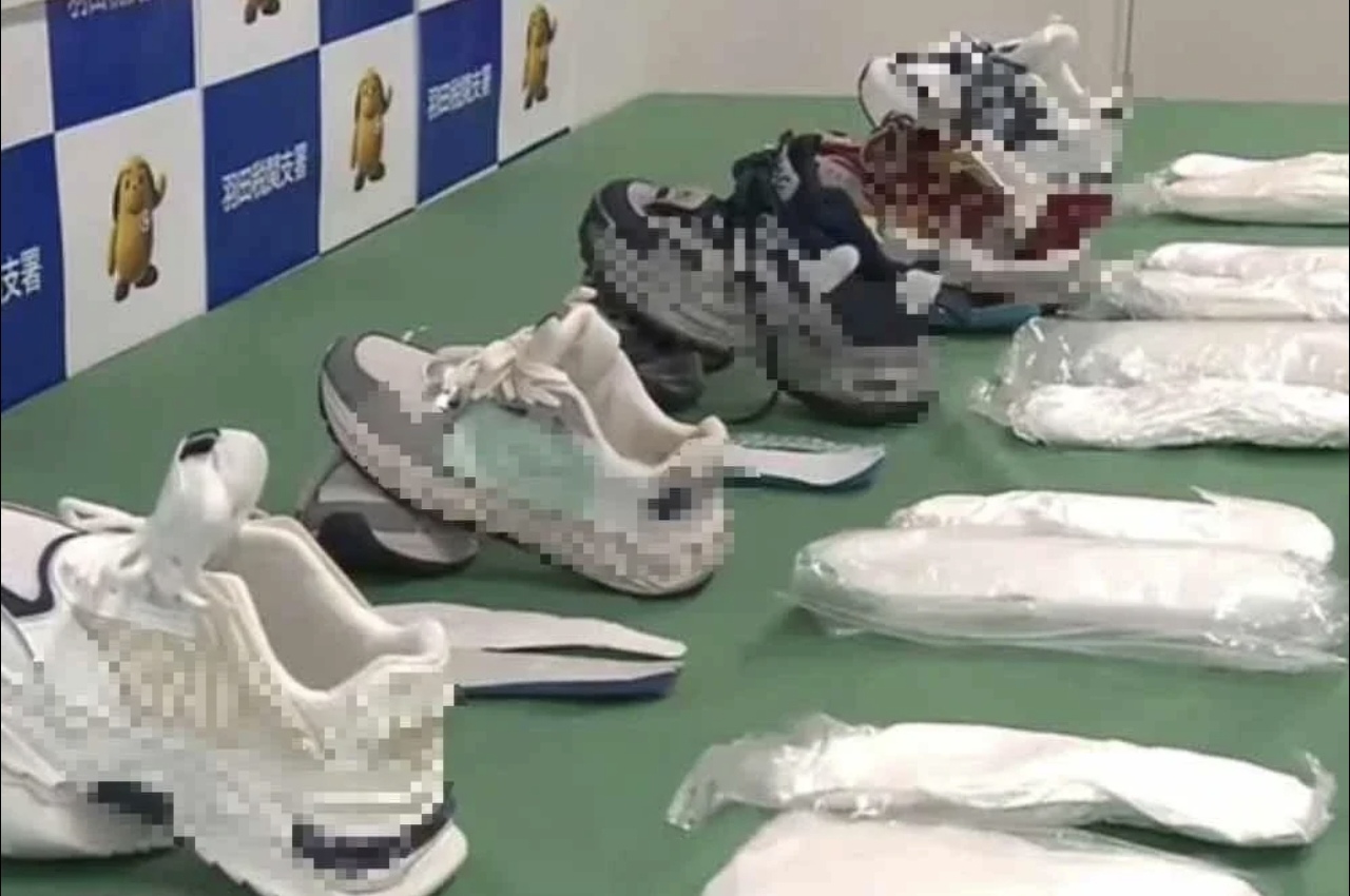 日本执法单位起获的毒鞋