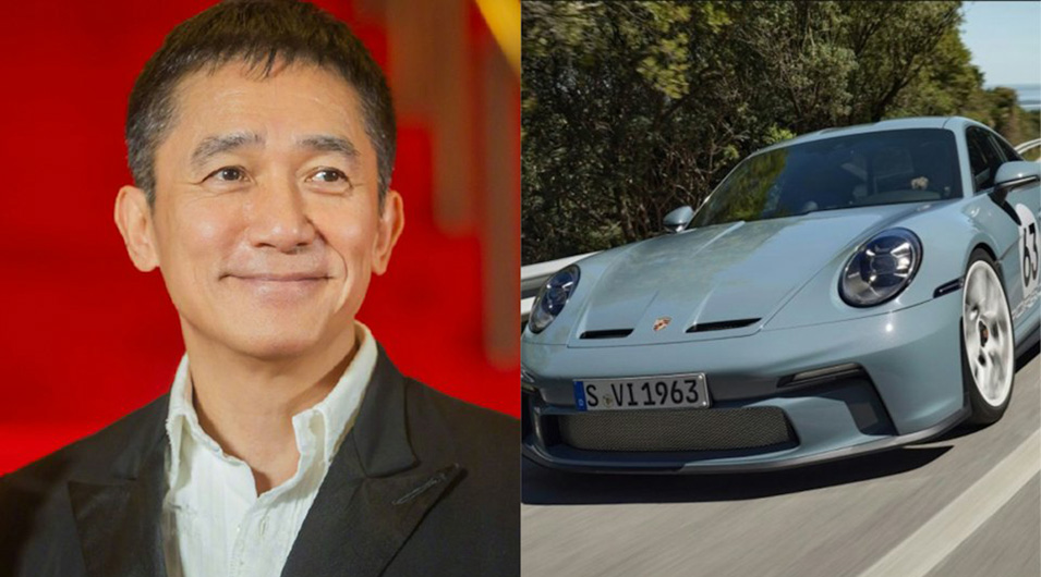 梁朝伟驾驶保时捷911 S/T限量跑车